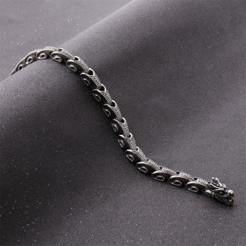 Dragon Pattern Titanium Steel Protection Bracelet