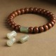 Abelia Wood Jade Bamboo Warding Off Evil Bracelet