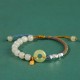 Sterling Silver Hetian Jade Luck Bracelet