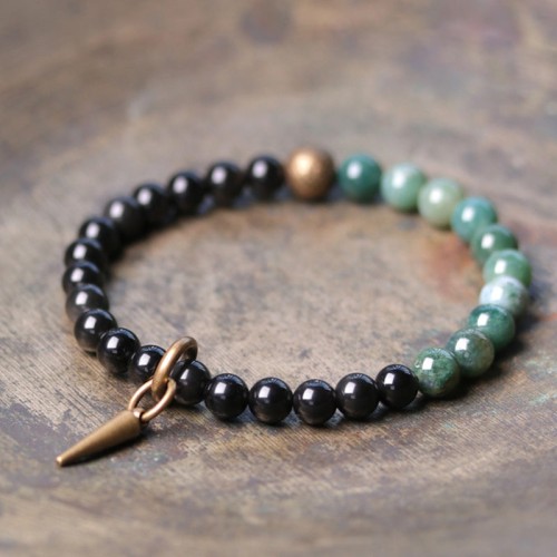 Black Obsidian Sodalite Strength Couple Bracelet Black Obsidian Sodalite Strength Couple Bracelet