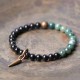 Black Obsidian Sodalite Strength Couple Bracelet Black Obsidian Sodalite Strength Couple Bracelet