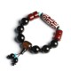 Tibetan Nine-Eye Dzi Black Onyx Wealth Bracelet