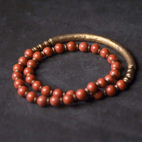 Red Jasper Moss Agate Black Obsidian Peace Bracelet Red Jasper Moss Agate Black Obsidian Peace Bracelet