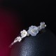 925 Sterling Silver Plum Flower Blessing Adjustable Bangle 925 Sterling Silver Plum Flower Blessing Adjustable Bangle