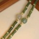 14K Copper Plated Peridot Jade Bamboo Luck Bracelet 14K Copper Plated Peridot Jade Bamboo Luck Bracelet