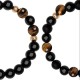 Black Onyx Tiger Eye Lion Protection Bracelet