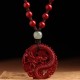 Dragon Cinnabar Hetian Jade Wealth Necklace Dragon Cinnabar Hetian Jade Wealth Necklace