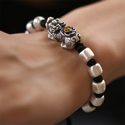Feng Shui Five Emperor Coins PiXiu Wealth Bracelet