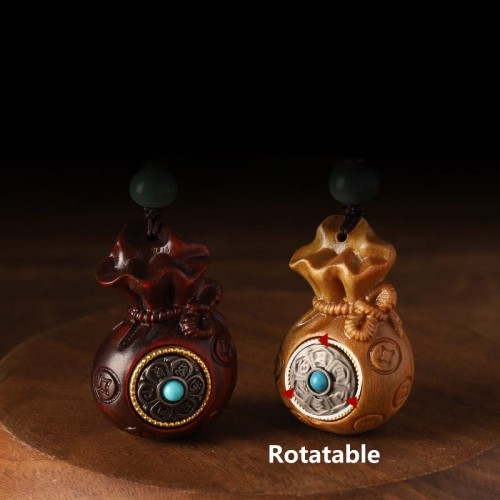 Red Sandalwood Green Sandalwood Money Bag Bracelet Red Sandalwood Green Sandalwood Money Bag Bracelet