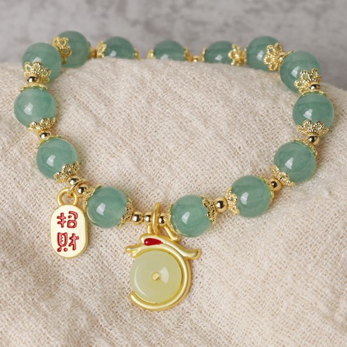 Year of the Dragon Red Agate Green Aventurine Bracelet Year of the Dragon Red Agate Green Aventurine Bracelet