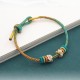 Peach Blossom Knot Luck Braided Bracelet