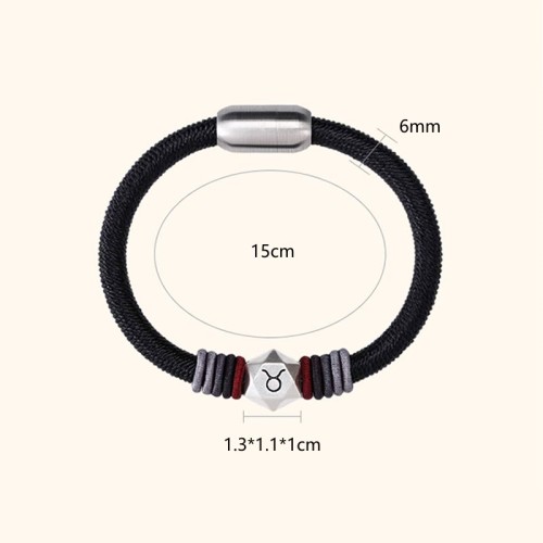 999 Sterling Silver Zodiac Blessing Handmade String Bracelet 999 Sterling Silver Zodiac Blessing Handmade String Bracelet