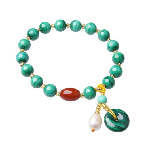 Natural Malachite Red Agate Protection Bracelet Natural Malachite Red Agate Protection Bracelet