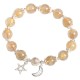 Sterling Silver Citrine Moon Star Bracelet Sterling Silver Citrine Moon Star Bracelet