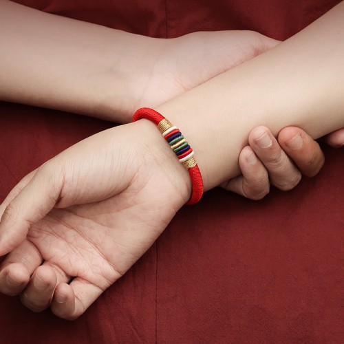 Tibetan Handmade King Kong Knot Five Elements Luck Bracelet Tibetan Handmade King Kong Knot Five Elements Luck Bracelet