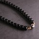 Ebony Wood Dzi Bead Copper Peace Couple Bracelet Ebony Wood Dzi Bead Copper Peace Couple Bracelet