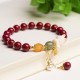 Year of the Rabbit Cinnabar Hetian Jade Bunny Bracelet Year of the Rabbit Cinnabar Hetian Jade Bunny Bracelet