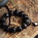 Ebony Wood Yin Yang Engraved Gourd Bracelet Ebony Wood Yin Yang Engraved Gourd Bracelet