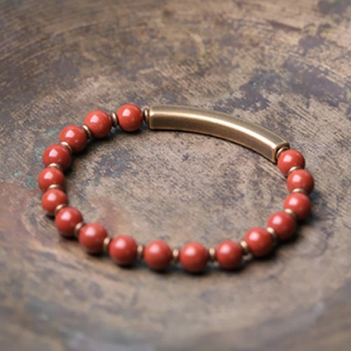 Red Jasper Moss Agate Black Obsidian Peace Bracelet Red Jasper Moss Agate Black Obsidian Peace Bracelet