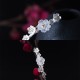 925 Sterling Silver Plum Flower Blessing Adjustable Bangle 925 Sterling Silver Plum Flower Blessing Adjustable Bangle