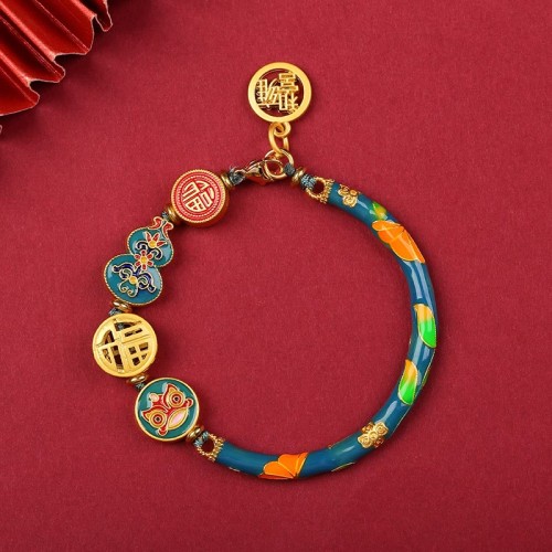 Tibetan Gourd Fortune Happiness Lion Wealth Bracelet