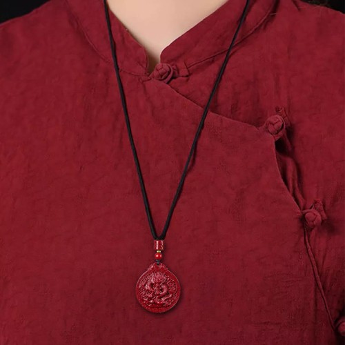 Dragon Cinnabar Protection Pendant