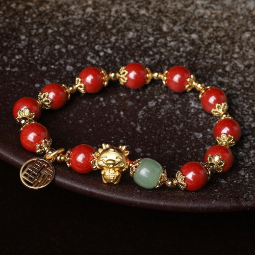Year of the Dragon Cinnabar Blessing Bracelet