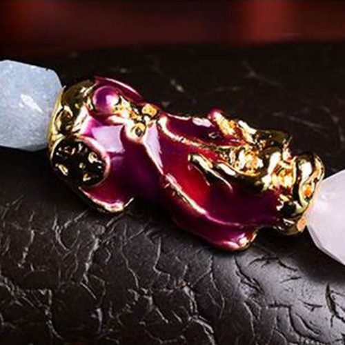 Natural Amethyst Fortune Pixiu Charm Bracelet Natural Amethyst Fortune Pixiu Charm Bracelet