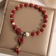 Cinnabar Peace Buckle Copper Coin Blessing Bracelet Cinnabar Peace Buckle Copper Coin Blessing Bracelet