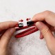 Genuine Leather Red String Protection Magnetic Bracelet