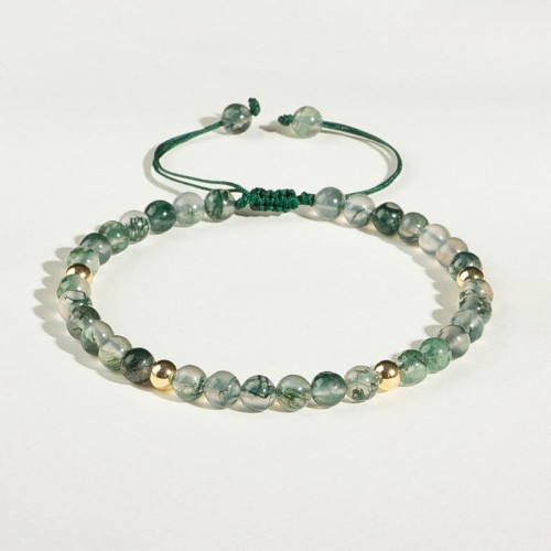 Moss Agate Lucky Balance Bracelet Moss Agate Lucky Balance Bracelet
