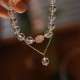 Silver Sheen Obsidian Pink Crystal Yin Yang Couple Bracelet Silver Sheen Obsidian Pink Crystal Yin Yang Couple Bracelet