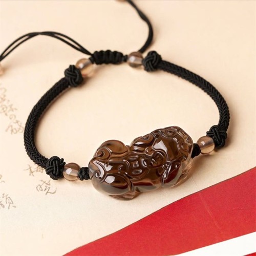 Obsidian Amethyst Citrine PiXiu Wealth Bracelet Obsidian Amethyst Citrine PiXiu Wealth Bracelet