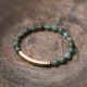 Red Jasper Moss Agate Black Obsidian Peace Bracelet Red Jasper Moss Agate Black Obsidian Peace Bracelet