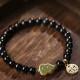Black Obsidian Hetian Jade Gourd Strength Bracelet Black Obsidian Hetian Jade Gourd Strength Bracelet
