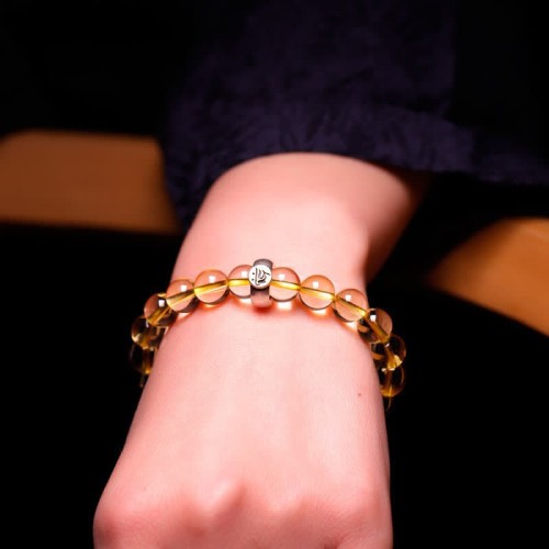 Sterling Silver Zodiac Citrine Protection Bracelet