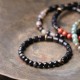 Ebony Wood Red Jasper Moss Agate Peace Bracelet Ebony Wood Red Jasper Moss Agate Peace Bracelet