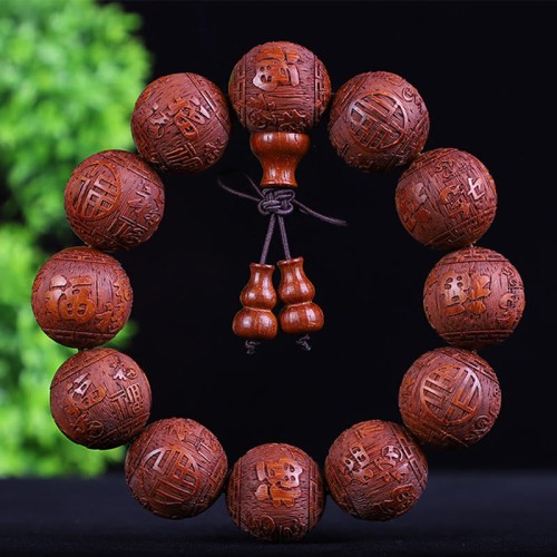 Chinese Zodiac Rosewood PiXiu Carved Bracelet Chinese Zodiac Rosewood PiXiu Carved Bracelet