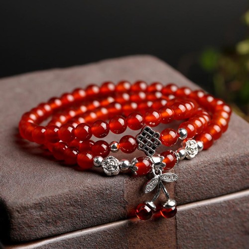 Natural Red Agate Blessing Necklace Bracelet Natural Red Agate Blessing Necklace Bracelet