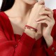 925 Sterling Silver Cinnabar Fu Character Blessing Bracelet 925 Sterling Silver Cinnabar Fu Character Blessing Bracelet
