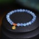 Aquamarine Red Agate Healing Charm Bracelet