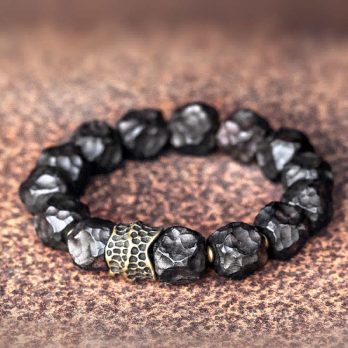 Ebony Wood Copper Peace Balance Couple Bracelet Ebony Wood Copper Peace Balance Couple Bracelet