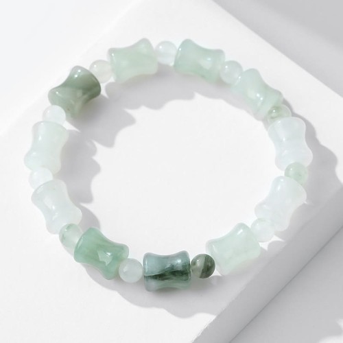 Jade Coconut Shell Bamboo Luck Bracelet