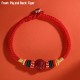 Year of the Dragon 925 Silver Cinnabar Auspicious Bracelet Year of the Dragon 925 Silver Cinnabar Auspicious Bracelet