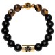 Black Onyx Tiger Eye Lion Protection Bracelet