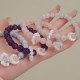 925 Silver Amethyst Aquamarine Cat's Eye Healing Bracelet
