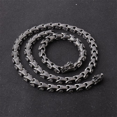 Dragon Pattern Titanium Steel Protection Bracelet
