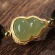 Black Obsidian Hetian Jade Gourd Strength Bracelet Black Obsidian Hetian Jade Gourd Strength Bracelet