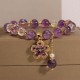 Amethyst Pearl Flower Charm Transformation Bracelet Amethyst Pearl Flower Charm Transformation Bracelet