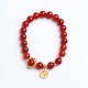 Natural Red Agate Confidence Letter Bracelet Natural Red Agate Confidence Letter Bracelet